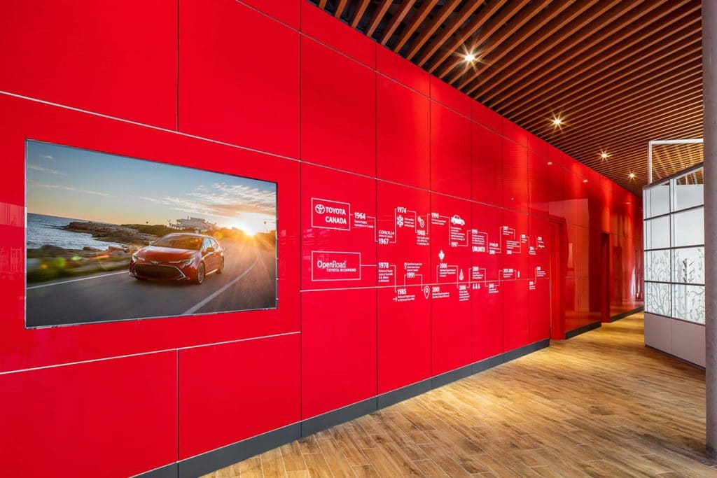 Back painted glass at OpenRoad Toyota