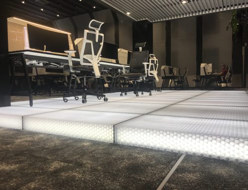 Custom Translucent Flooring with clear-PEP ECO PC stage