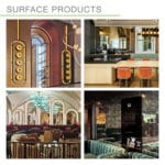 Decorative mirror applications in hospitality and commercial interiors